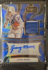 2024 Panini Select - Signature Memorabilia Lenny Moore #SM-LME Blue Prizm /75...