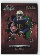 Jeff Sims 2021 Wild Card Alumination Dead Aim Gold Foil Green #/149 #ANDA-16