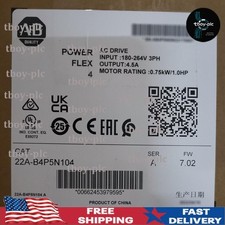 Allen-Bradley 22A-B4P5N104 Sealed PowerFlex 4 240V 3P 1HP AC Drive US Free Tax