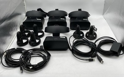 (4) Lenovo Oculus Rift S VR Headset With (3) Right, (3) Left Controllers - AS IS
