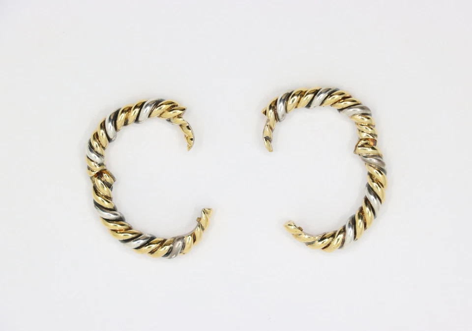 Gemelos David Webb de oro de 18 quilates y ley "Alrededor del brazalete" Foto 4 de 4