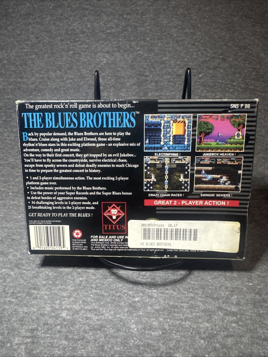 The Blues Brothers SNES Super Nintendo Entertainment System 3 | eBay