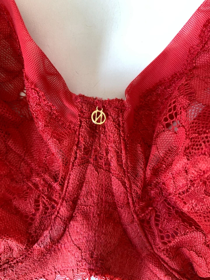 Nancy Ganz Bra Size 18DD Red Lace Shapewear - image 2 of 4