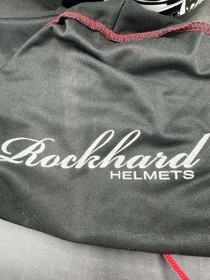 Capacete de motocicleta Rockhard Motorhead rosto inteiro preto tamanho grande - Imagem 2 de 4