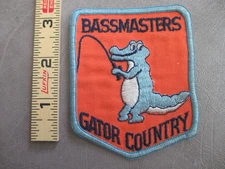 Rare BassMasters Florida Gator Country vintage Bass Fishing Patch B.A.S.S.