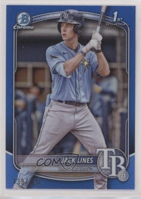 2025 Bowman Chrome Prospects Blue Refractor 139/150 Jack Lines #BCP-64 3hd