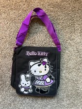 Hello Kitty  Kuromi Sanrio Black Purple Messenger Shoulder Bag 2005