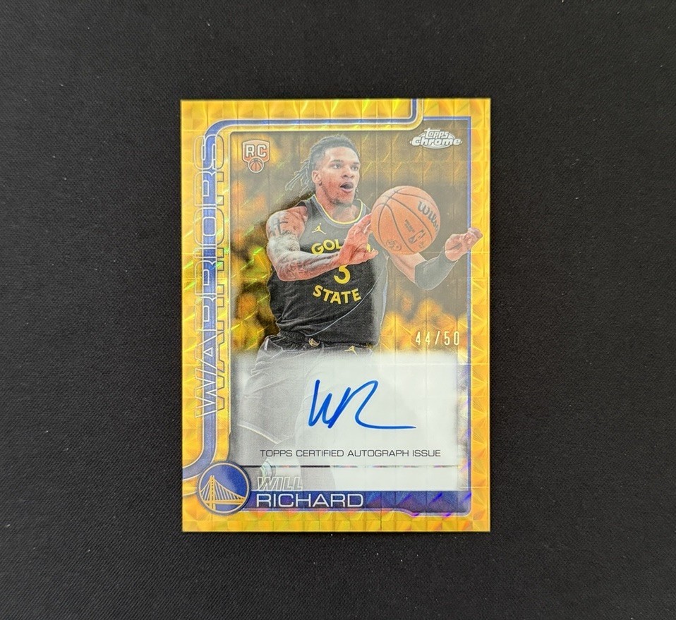 Will Richard 2025-26 Topps Chrome Update Gold Geometric Auto /50 RC | TCA-WR