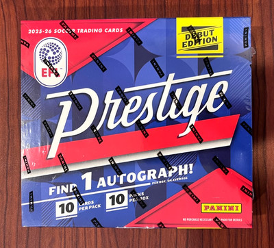 2025-26 Panini Prestige EFL Hobby Box USA Exclusive Debut Edition 1 Auto Sealed