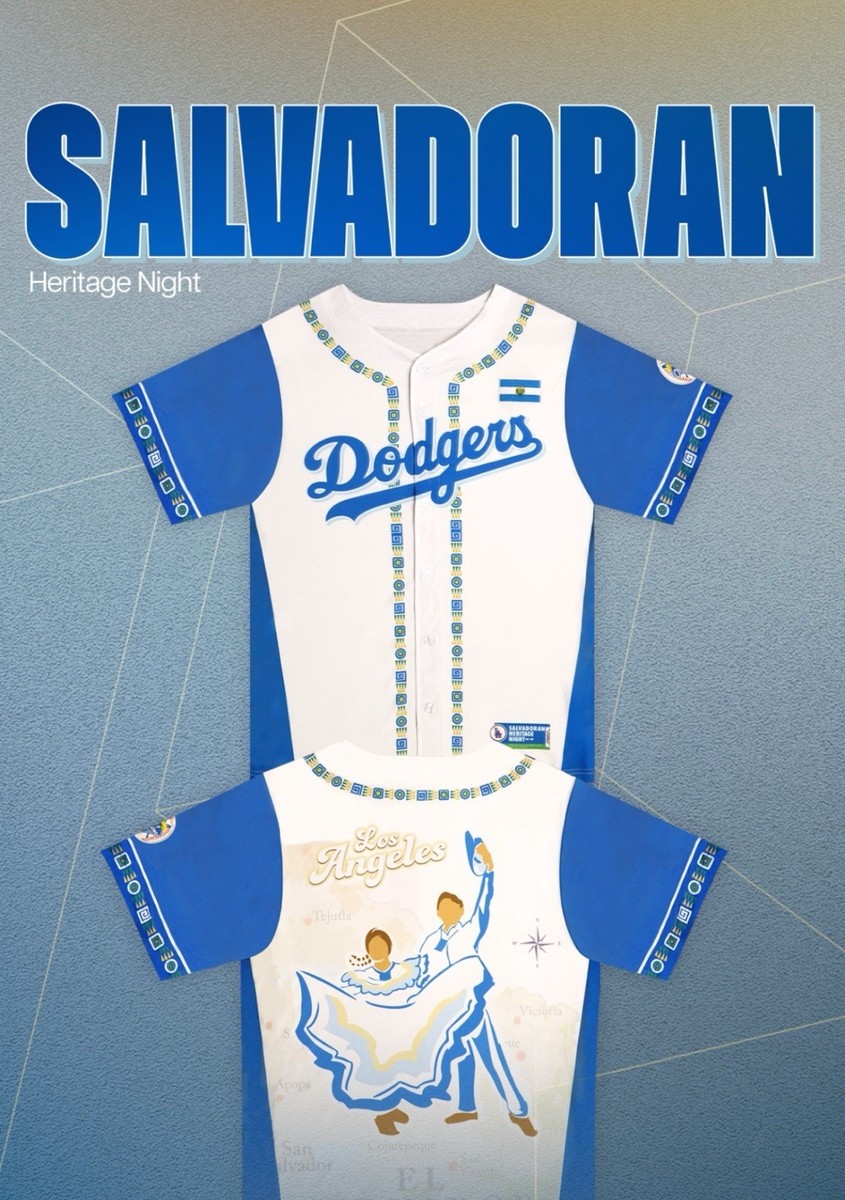 Los Angeles Dodgers Salvadoran Heritage Night Jersey SGA 8/26/25