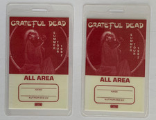 2 GRATEFUL DEAD ALL ACCESS LAMINATED PASSES - SUMMER TOUR 1982