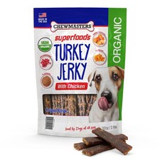 Chewmasters Organic Turkey Chicken Jerky Dog Treats Grain Free 2lb USA Made