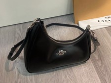 Coach Leather Twisted Teri Shoulder Bag Black CBI01 NWT