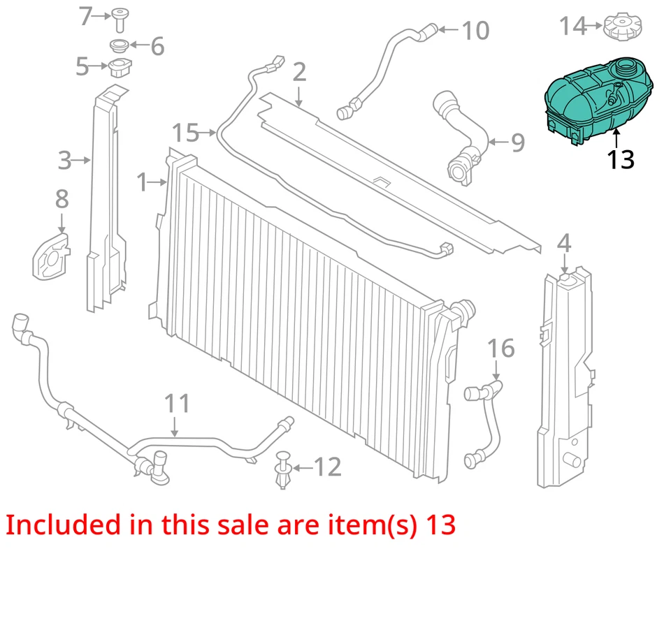 2014 BMW 335i Coolant Overflow Bottle OEM 105K Miles - LKQ401715478 - Image 4 of 4