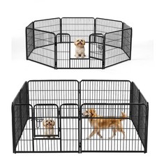 Dog Playpen Indoors 24 Inch 8 Panels for Small and Puppy Dogs Portable and Fo...