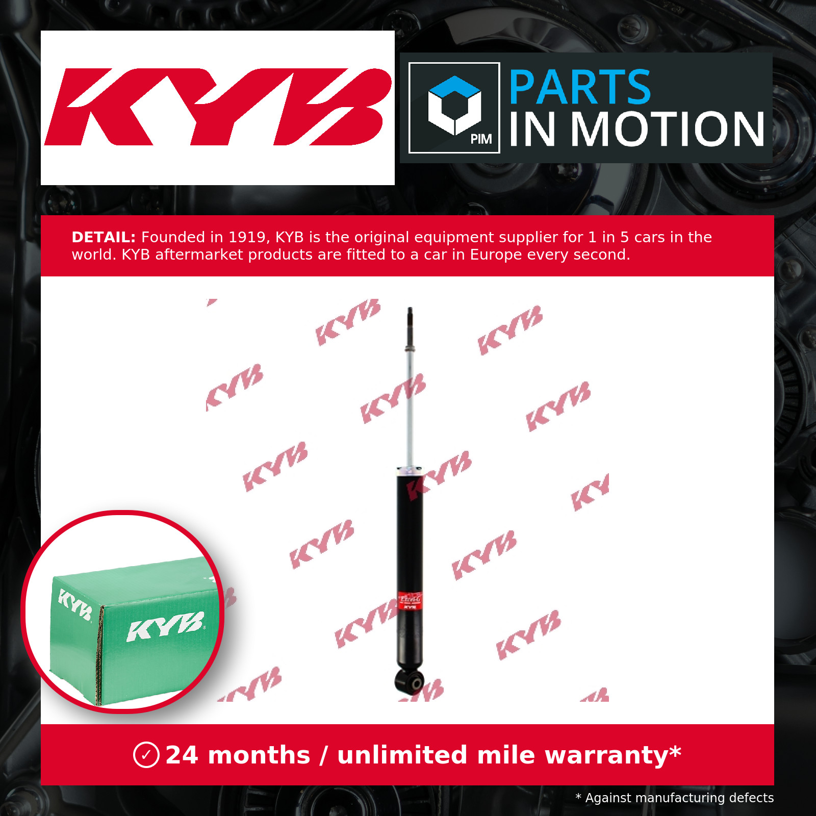 2x Shock Absorbers (Pair) Rear 3448021 KYB Damper E62103ZL0D E62103ZL0C Quality