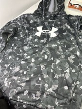 Under Armour Loose Fit Hoodie Gray Camo Youth XL Fleece New 965