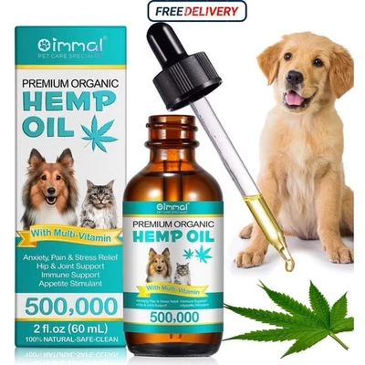 PET Hemp Oil High Strength DOGS CATS Joint Pain Anxiety Stress