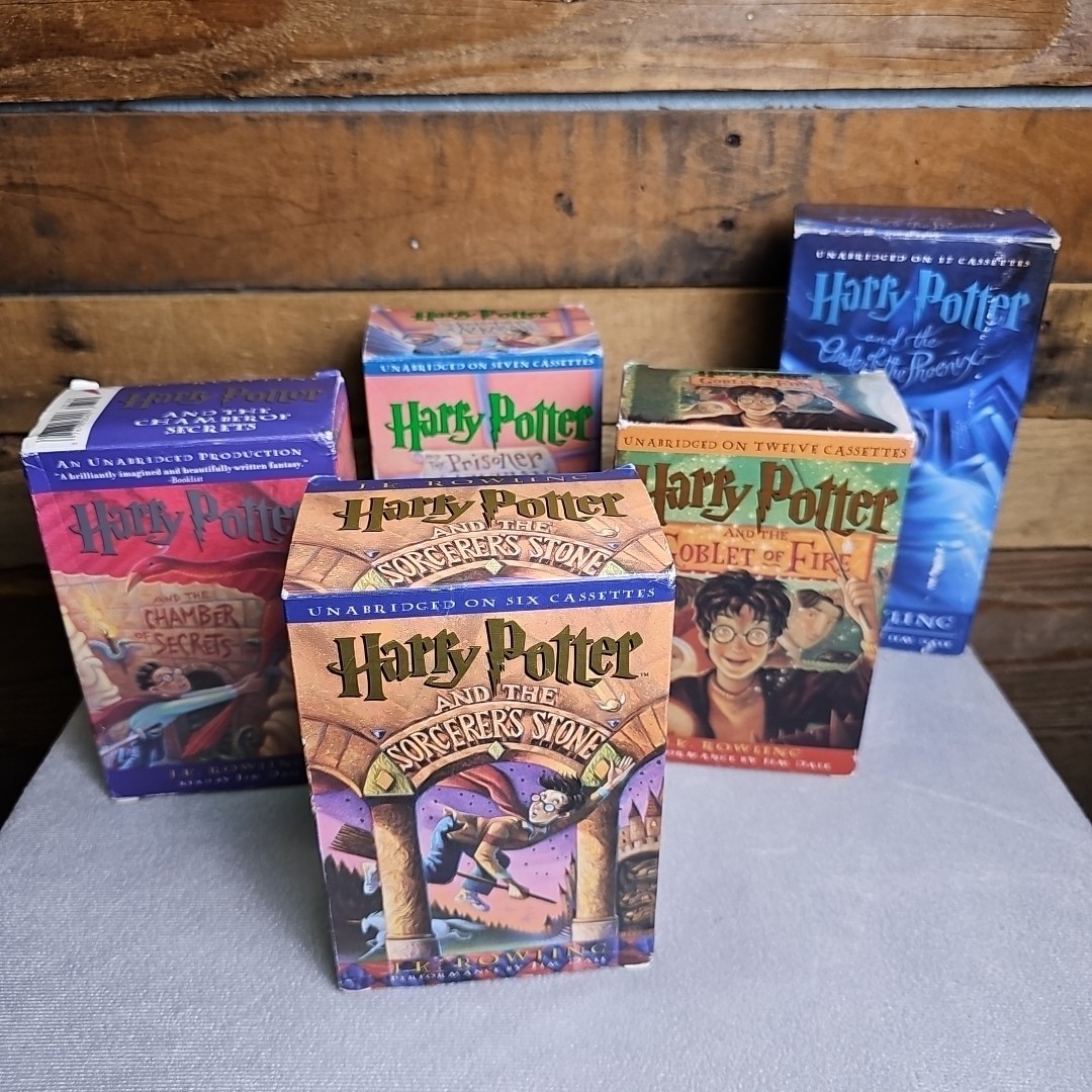 Harry Potter Audiobook Cassette TapesBooks 1-5 Unabridged J.K Rowling Jim Dale