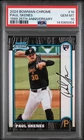 2024 BOWMAN CHROME 1999 BOWMAN CHROME 25TH ANNIVERSARY #18 PAUL SKENES PSA 10