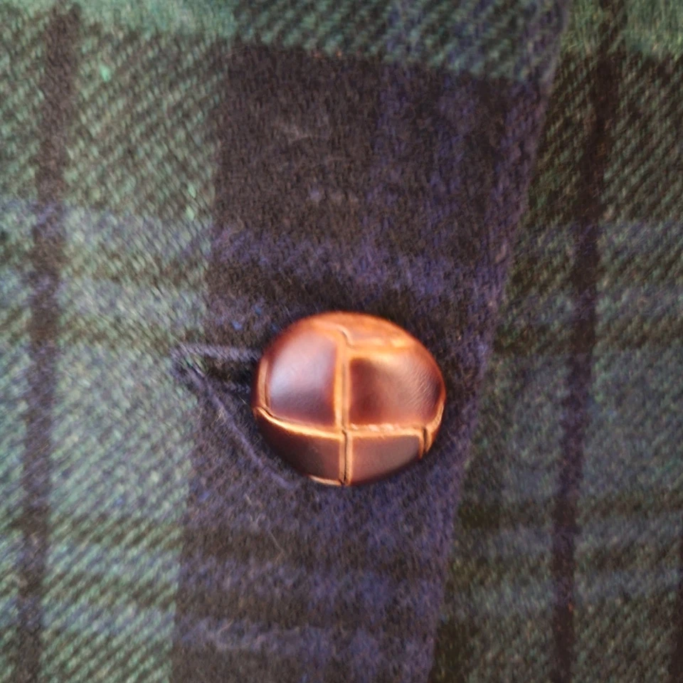 Blazer vintage Oscar de la Renta para mujer mezcla de lana tartán cuadros est bolsillos M/L Foto 3 de 4