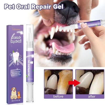 Pet Oral Gel Teeth Cleaning for Dogs & Cats Bad Breath Tartar Plaque Removal USA