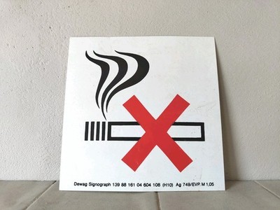 Original Schild DDR Rauchverbot Mitropa HO-Gaststätte Deko Ostalgie Retro alt