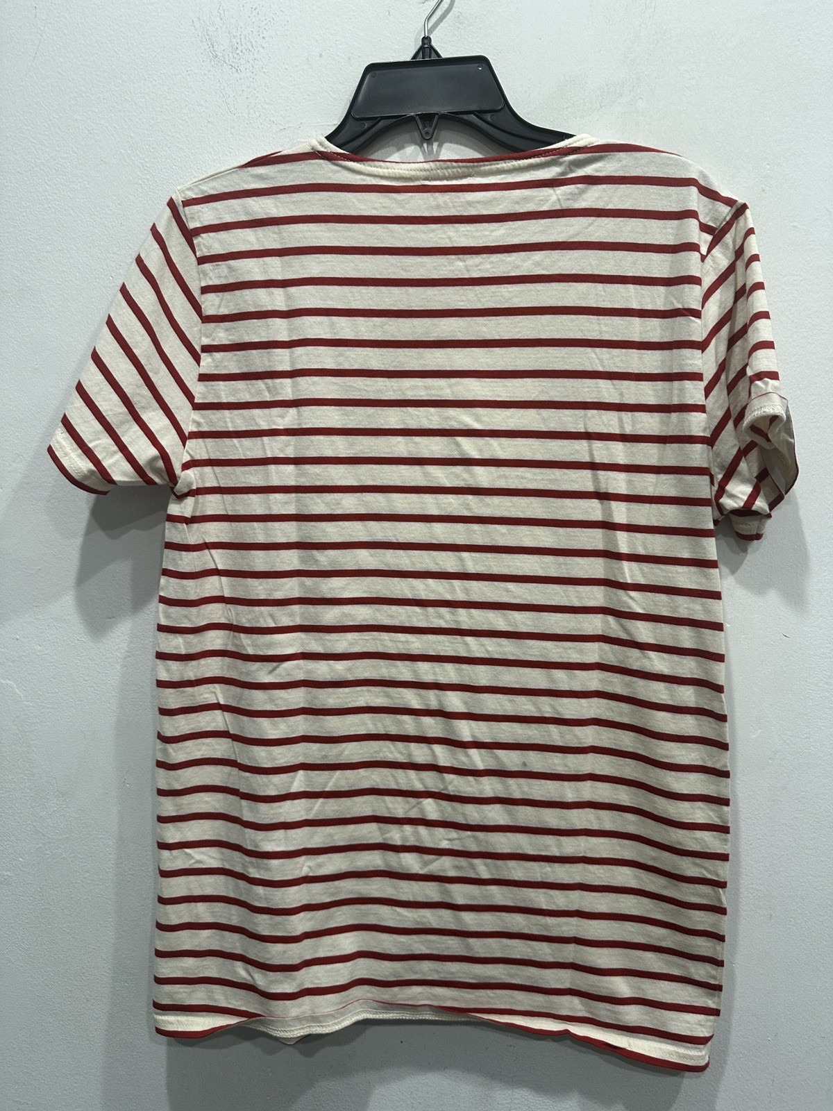 ARMOR LUX White Red Stripe Cotton Crew Neck T-shirt medium nautical classic image 8