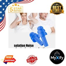 25/1 Pair Silicone Ear Plugs Noise Cancelling Reusable Sleep Swim Waterproof Box