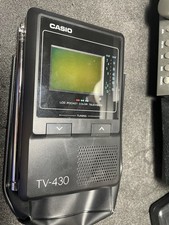 Casio TV-430 LCD Pocket Color TV VHF UHF Tuning Works in Areas w/Analog Stations