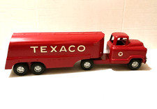 VINTAGE 1950s PRESSED STEEL BUDDY L TEXACO TOY OIL TANKER TRUCK - RARE MINT COND