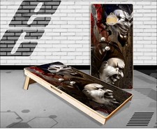 Evil Jester Ghost Cornhole Boards Bean Bag Toss Game