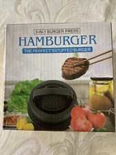 Non Stick 3-In-1 Stuffed Burger Press Hamburger Patty Mold .