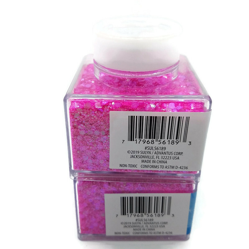 Sulyn Party Blend Glitter Pink Party 2 oz Container LOT OF TWO Free