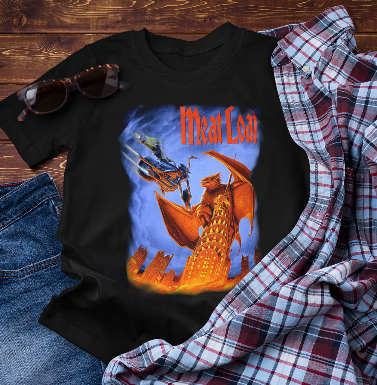 MeatLoaf shirt Men's Fashion Black All Size Shirt