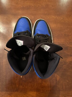 Size 13 - Air Jordan 1 Mid Black Hyper Royal for sale online | eBay