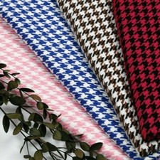 Houndstooth Fabric Check Plaid Dress Making Cushion Curtain Upholstery DIY