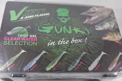 Gunki Tipsy SXL Clear Water Box Gummifisch Sortiment klares Wasser alle Größen