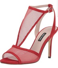NIB Nine West Mesh Sandal Heel Pump 6.5 Red