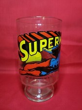 Superman DC Comics LARGE Glass. Vintage 1971