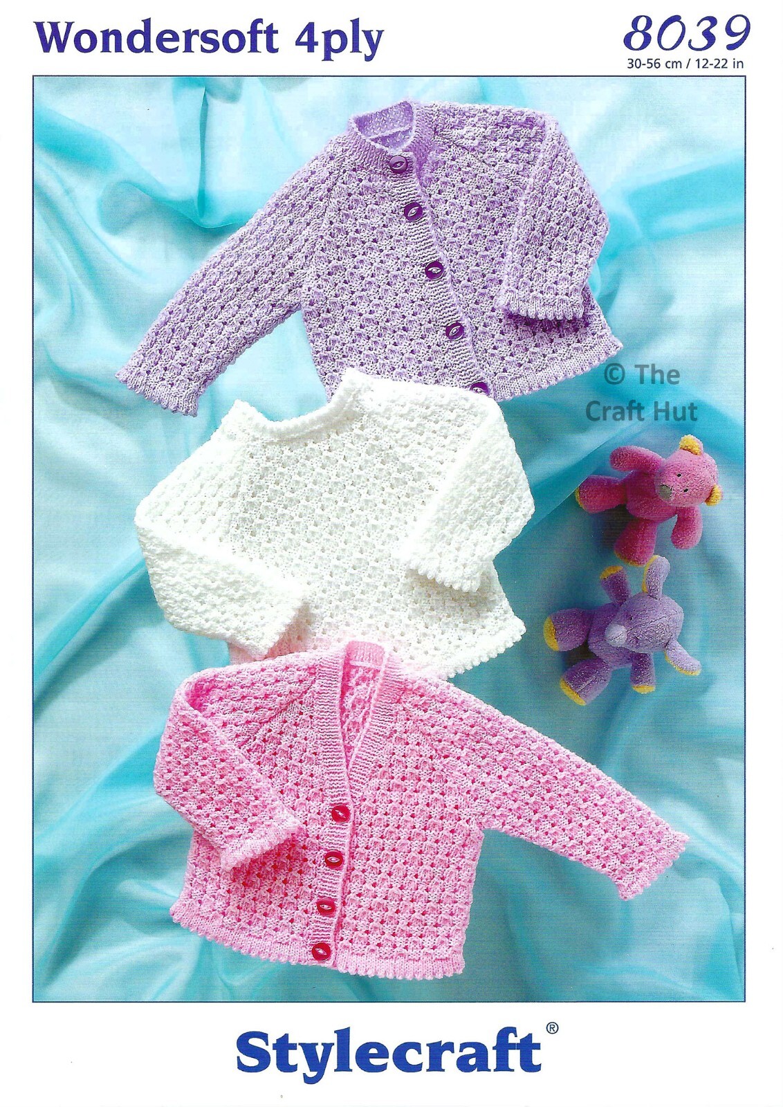 Hand Knitting PATTERN ONLY Stylecraft Child Baby Toddler Cardigans Sweater 8039
