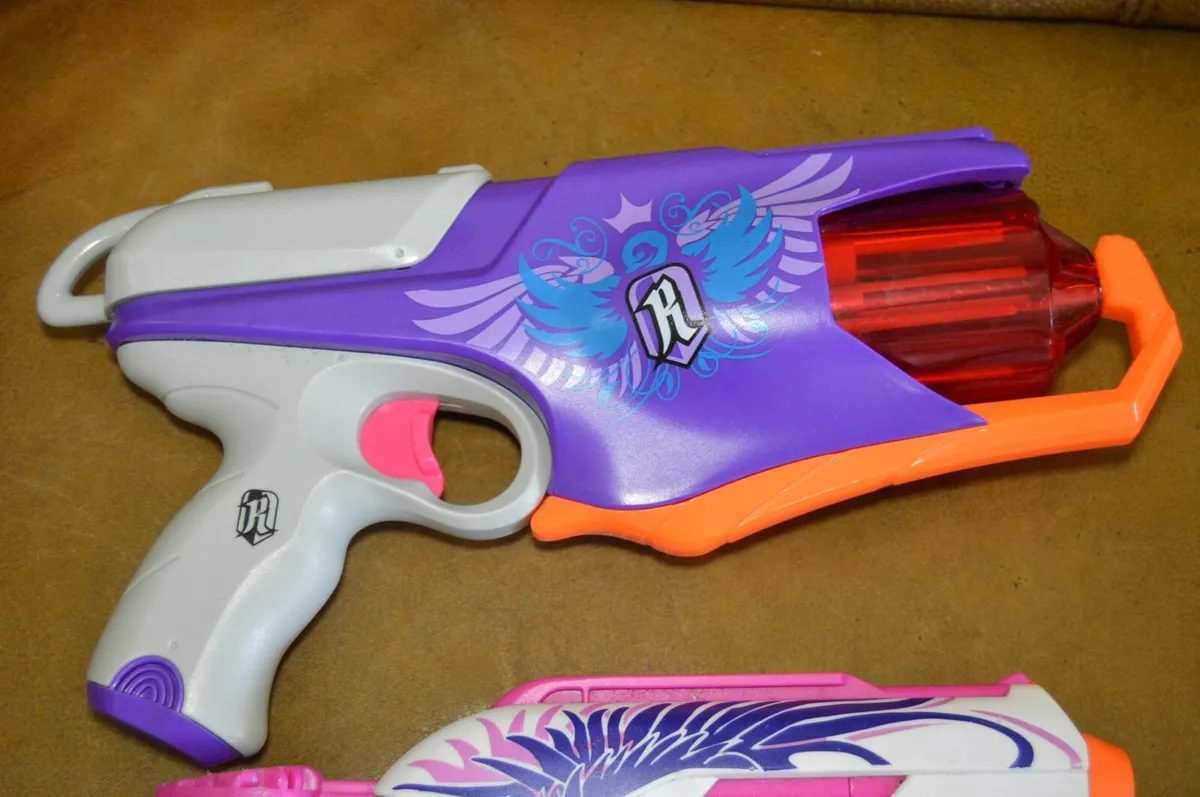 Nerf Rebelle Pink Crush HTF RARE Foam Dart Gun TESTED RARE Foam Blaster Toy