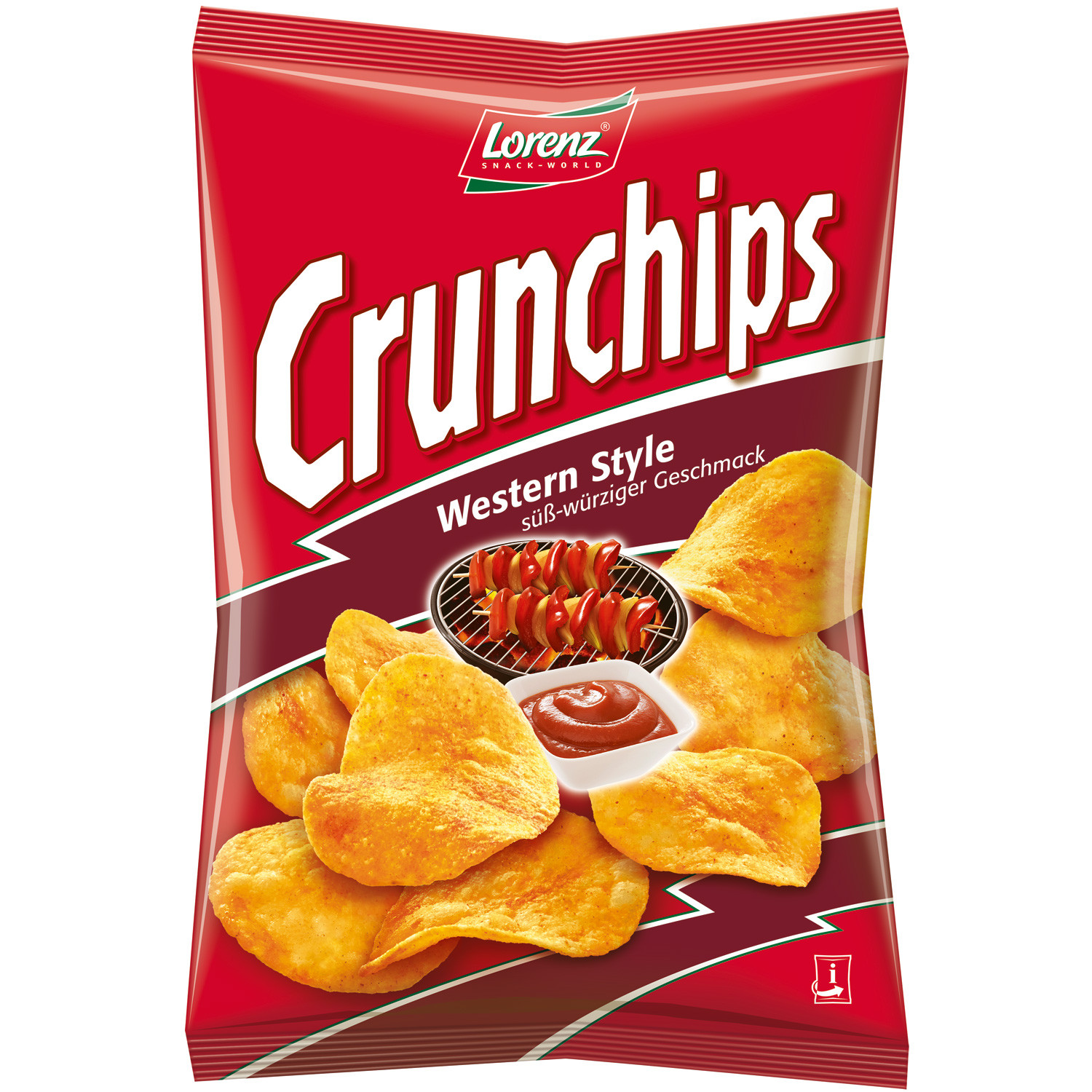 2 x 175g Lorenz Crunchips "Western Style" European  (4018077669897)