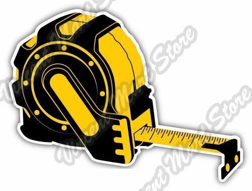Measuring Sticker Decal Construction Measuring Tools Ruler Build Car Bumper Vinyl Sticker Decal ...