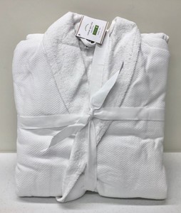 New Pottery Barn Organic Cotton Medium Spa Robe White No Monogram