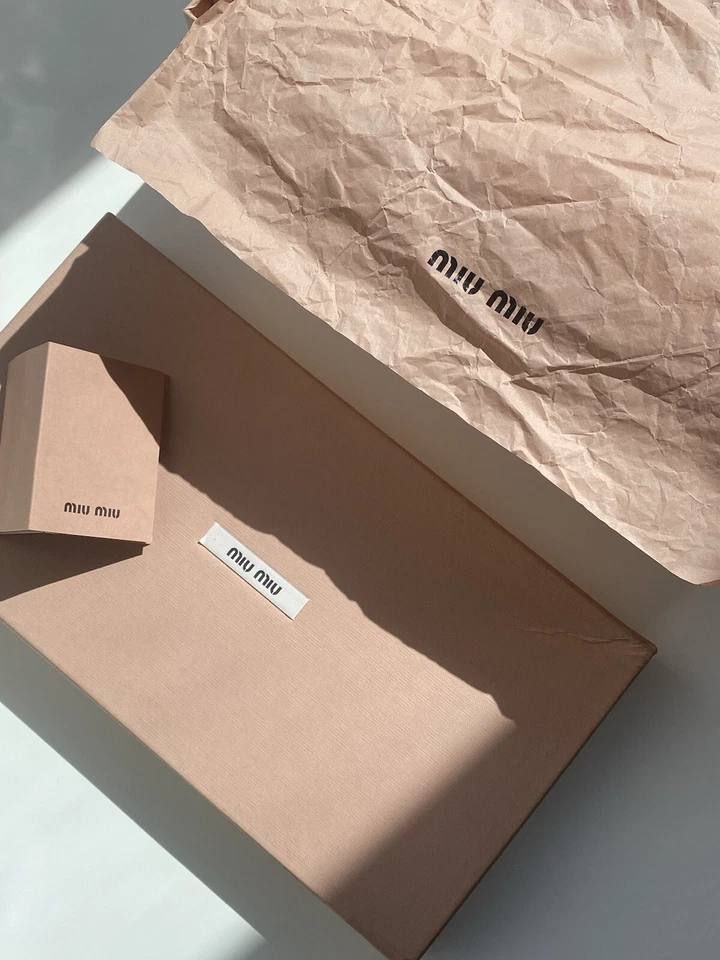 Miu Miu Velvet Slide Flats Embellished Pearly Women US6.5 - Image 2 of 4