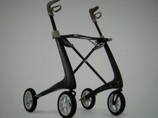 byAcre Carbon Ultralight Black Compact BYA100WDBK Rollator Walker WIDE track