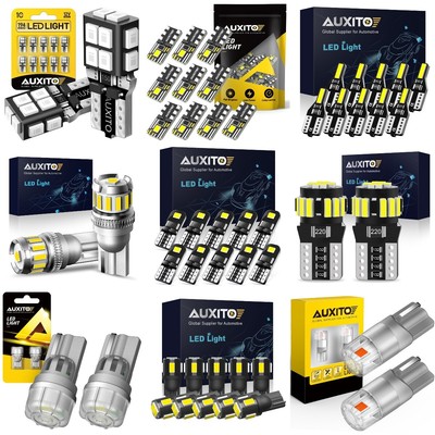 AUXITO 6500K 2x LED T10 License Light Plate Bulb White 168 2825 194 Super Bright