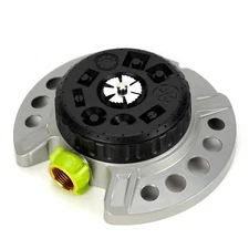 Adjustable Turret Metal Sprinkler, 9 Mode Fixed Lawn Sprinkler for Yard,