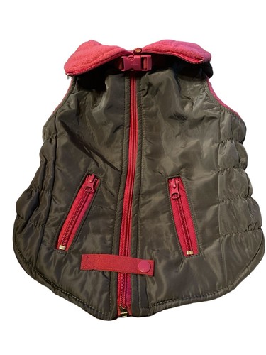 Good2Go Nylon Dog Coat MEDIUM Quilted Adjustable Warm Fleece LinedWinter Wear